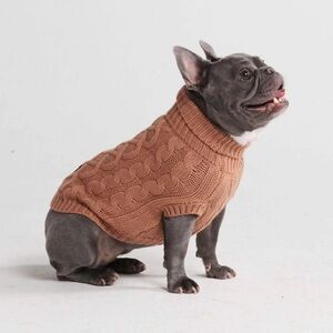 Brown Cable Knit Sweater for Dogs/Pets